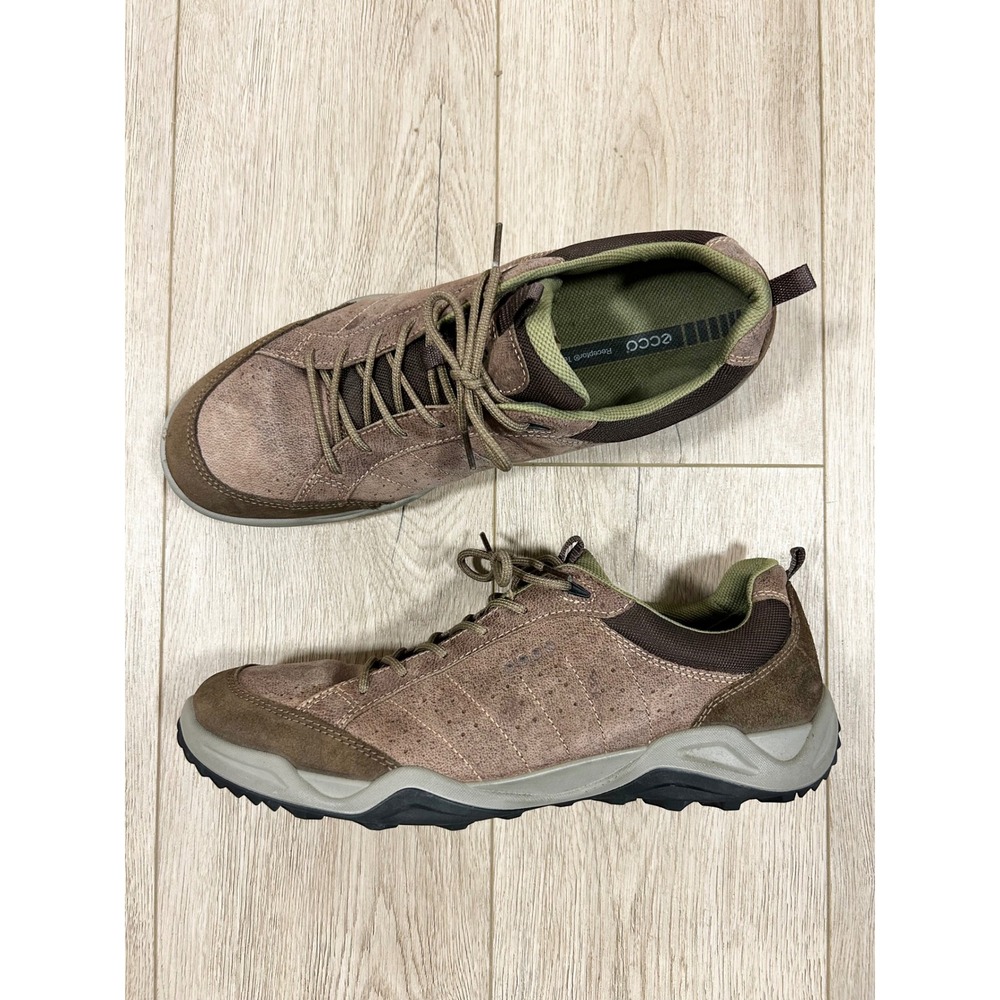 Ecco Receptor Technology Mens Brown Leather Suede Hiking Shoes Size 41 Low Top